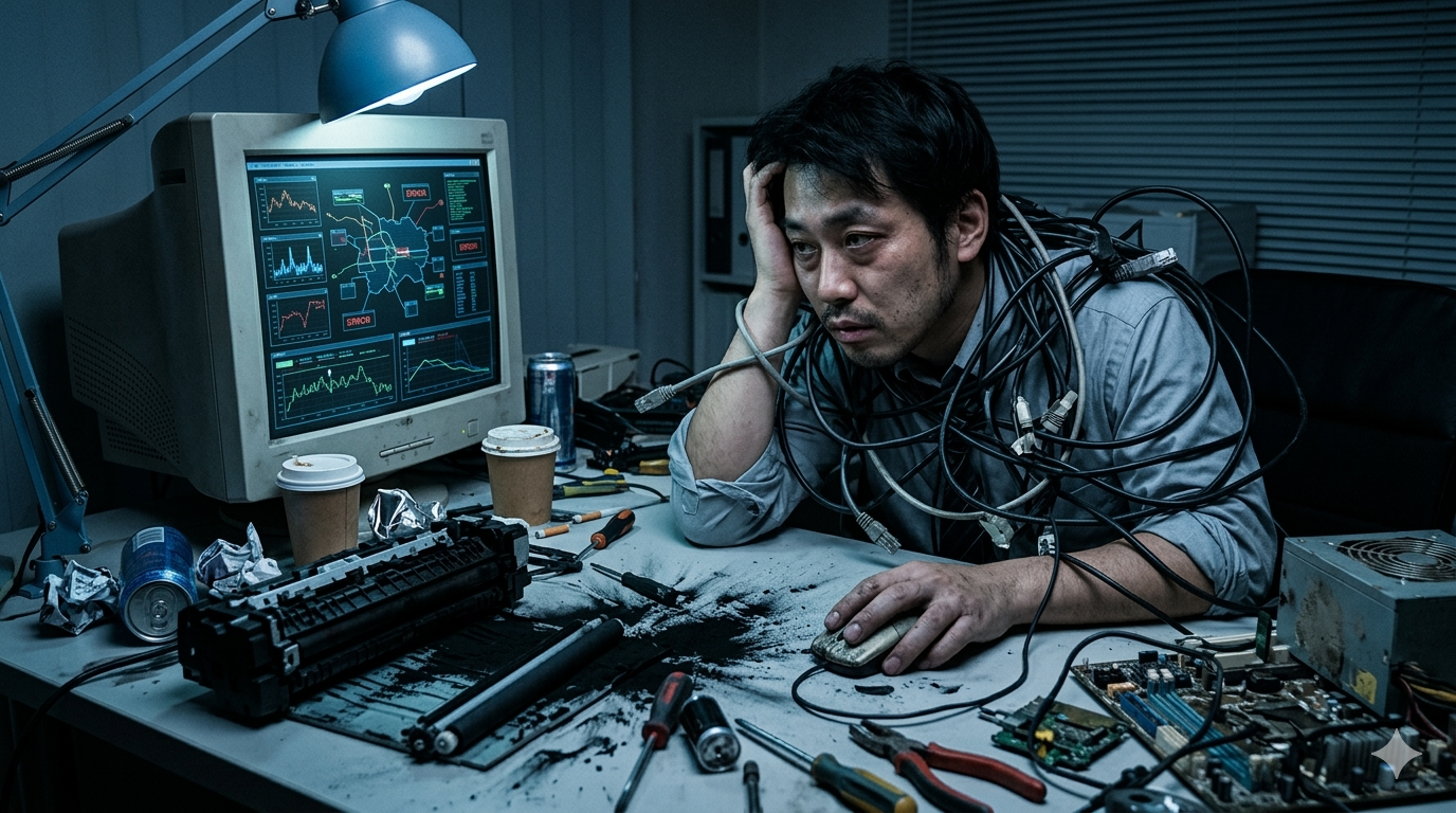 消耗する一人情シス：配線全部見てと言われる理不尽